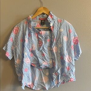Joe Boxer Blue and Pink Striped Pajama Set